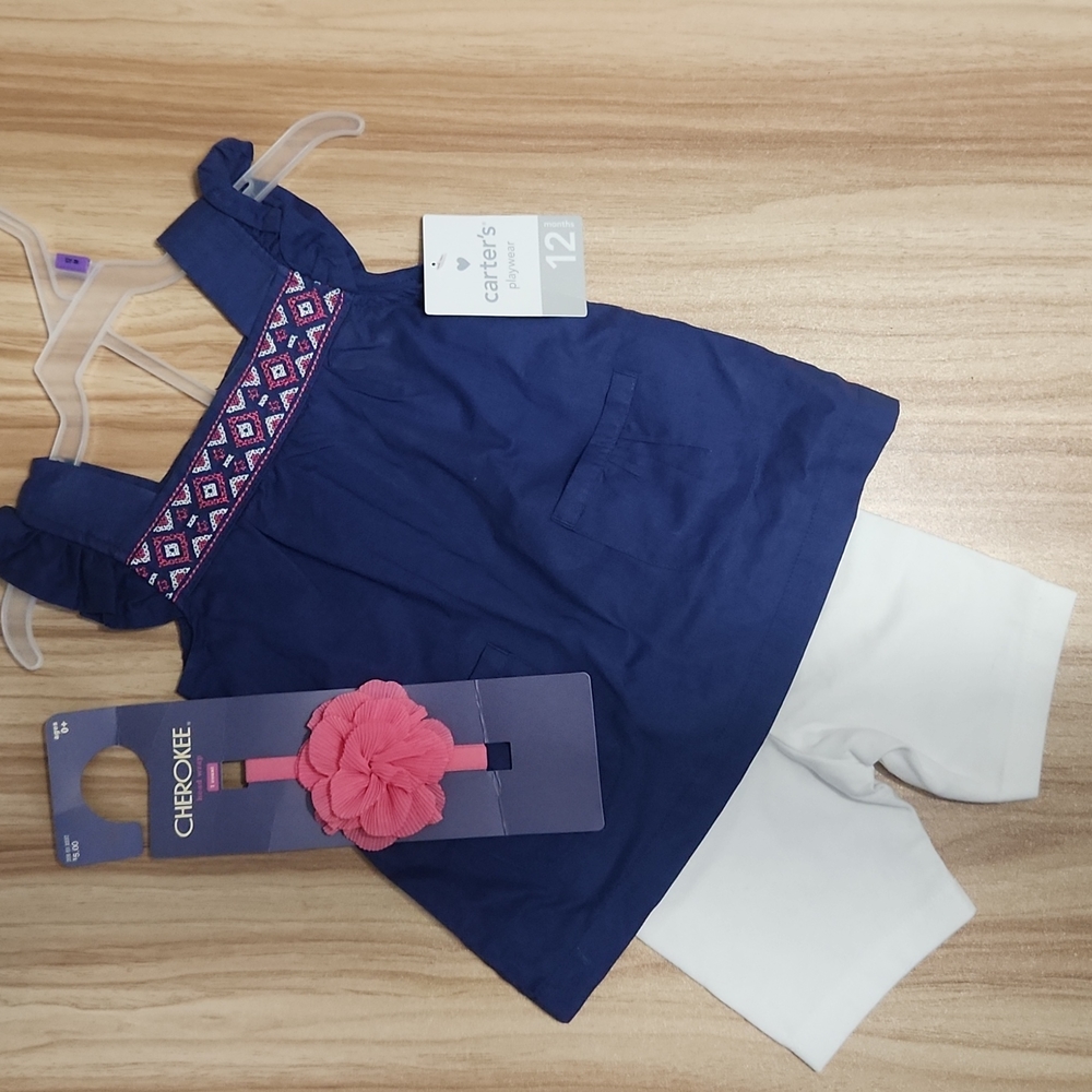 NWT Carter 12 months Blue Outfit